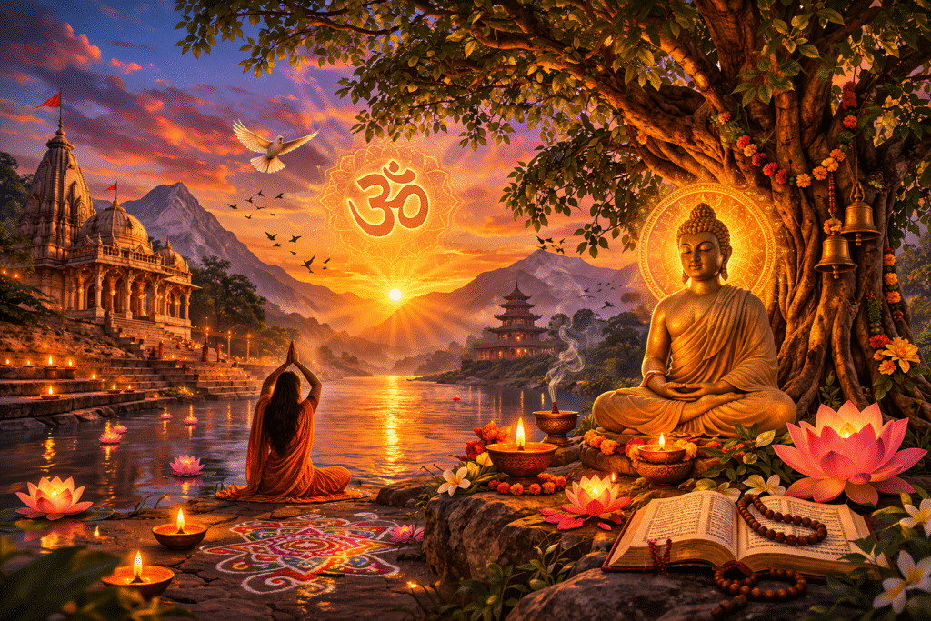 sacred tranquility by the riverside